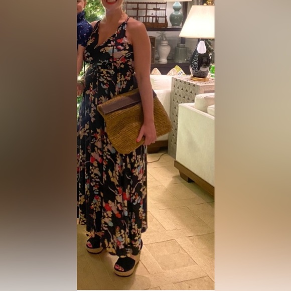 DVF Silk Blue Floral Dress - Picture 4 of 4